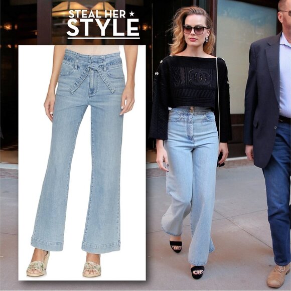 "TWO" by VINCE CAMUTO Belted Wide-Leg Jeans NEW WITH TAGS! - Picture 1 of 10